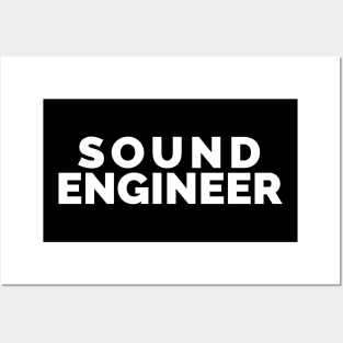 Sound engineer White Posters and Art